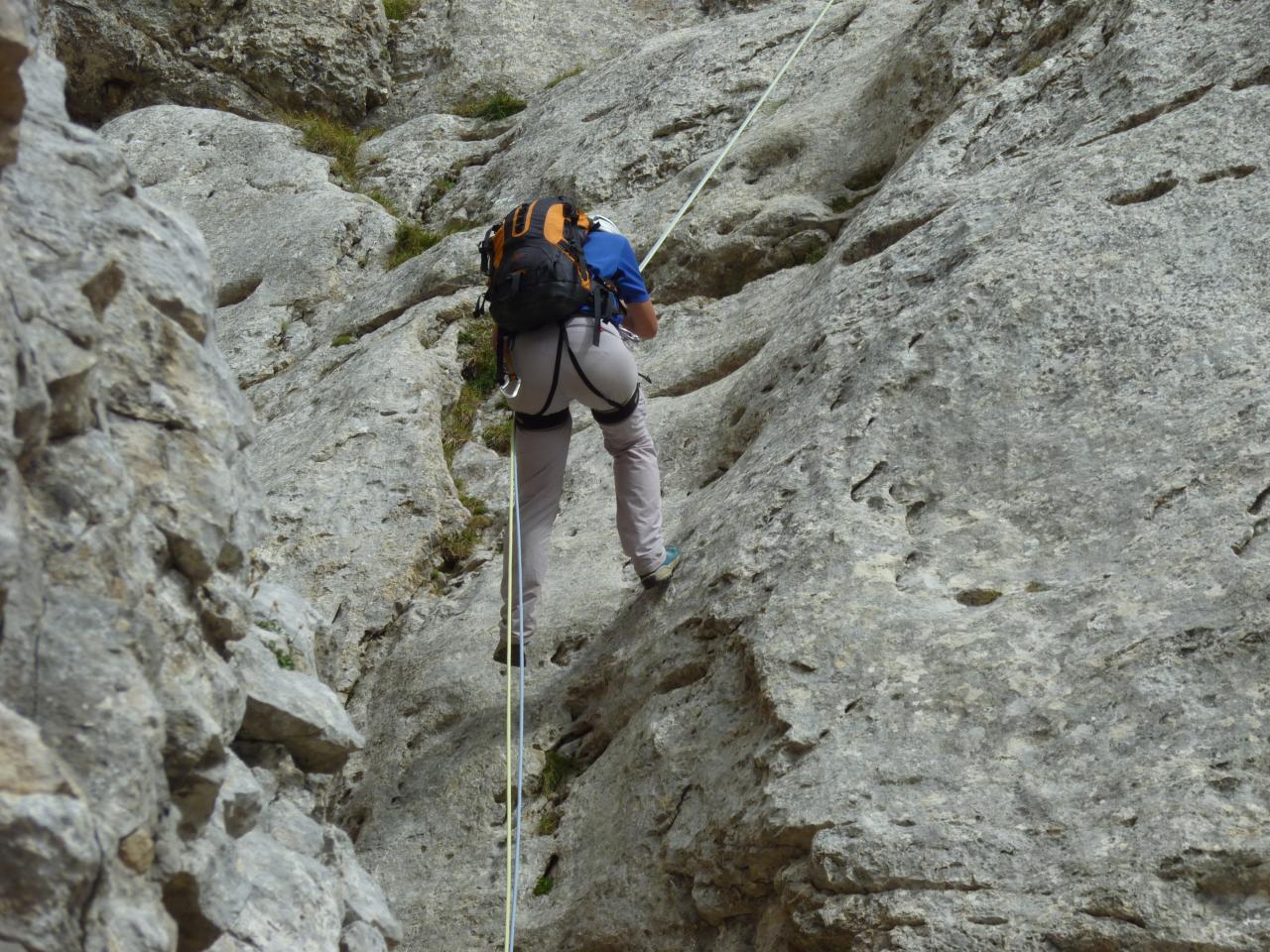 Descente rappel pendulaire MONT AIGUILLE