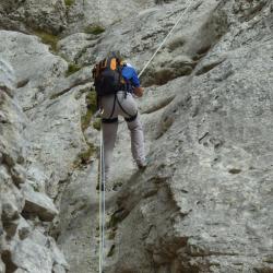 Descente rappel pendulaire MONT AIGUILLE